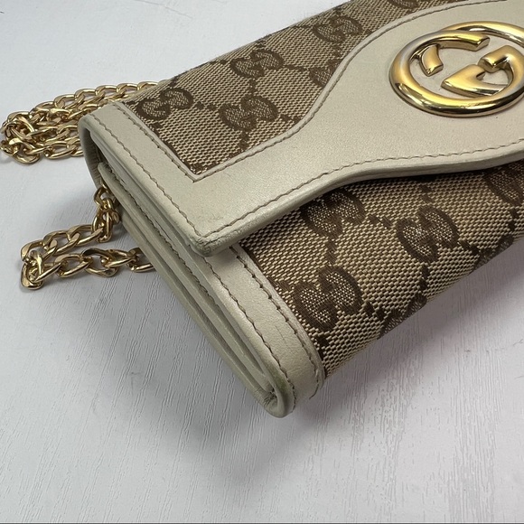 Gucci Beige and Gold Chain Wallet Automatic Gucci - Picture 5 of 14
